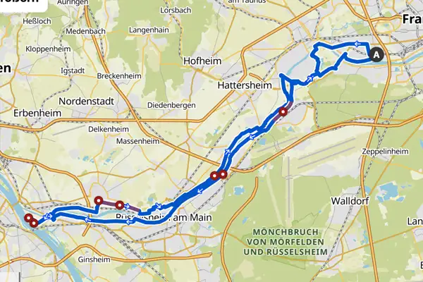 Radtouren rund um Frankfurt – Komoot Radtour